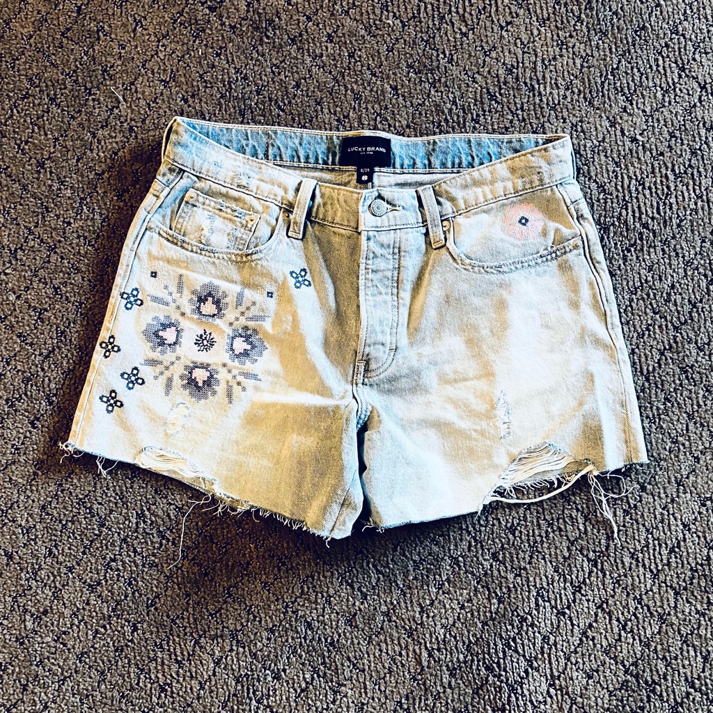 Lucky Brand Embroidered Shorts 29